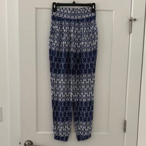 Forever 21 Navy and White Joggers